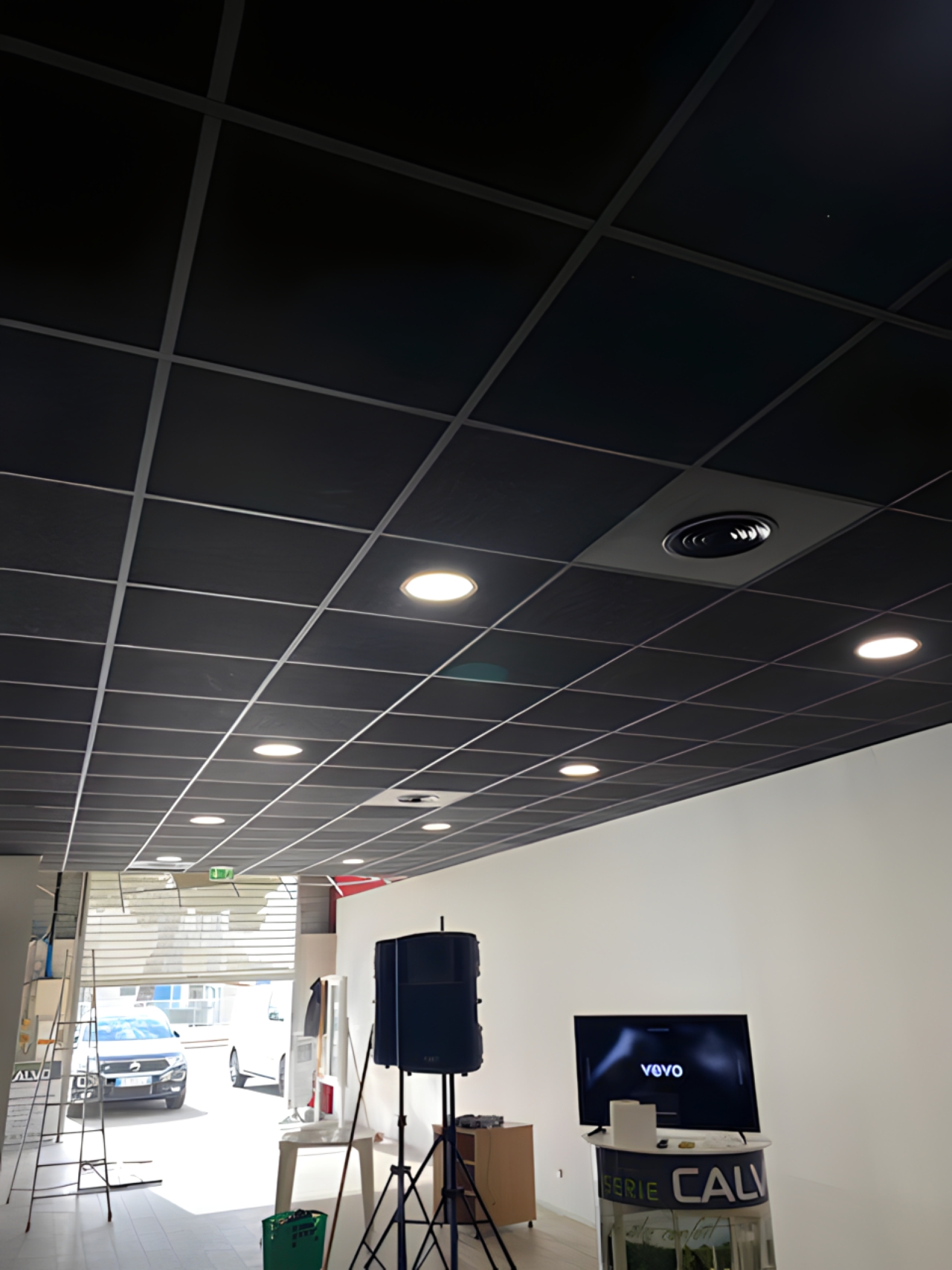  DC-TEC-MOD 200 : diffuseur D=200 sur dalle modulaire - 400x400px